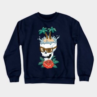 The Skull Rose Island Crewneck Sweatshirt